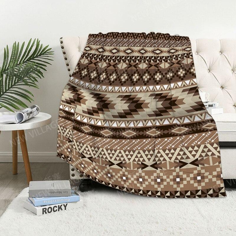 Bohemian-Stil digital bedruckte Polyester Schlafzimmer Samt Flanell Decke Vlies weiche Sofadecken für Betten