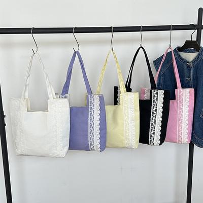 Simple and Large-capacity Pleated Bag One-shoulder Stylish and Fashionable Tote Commuter Lace-trimmed Bag