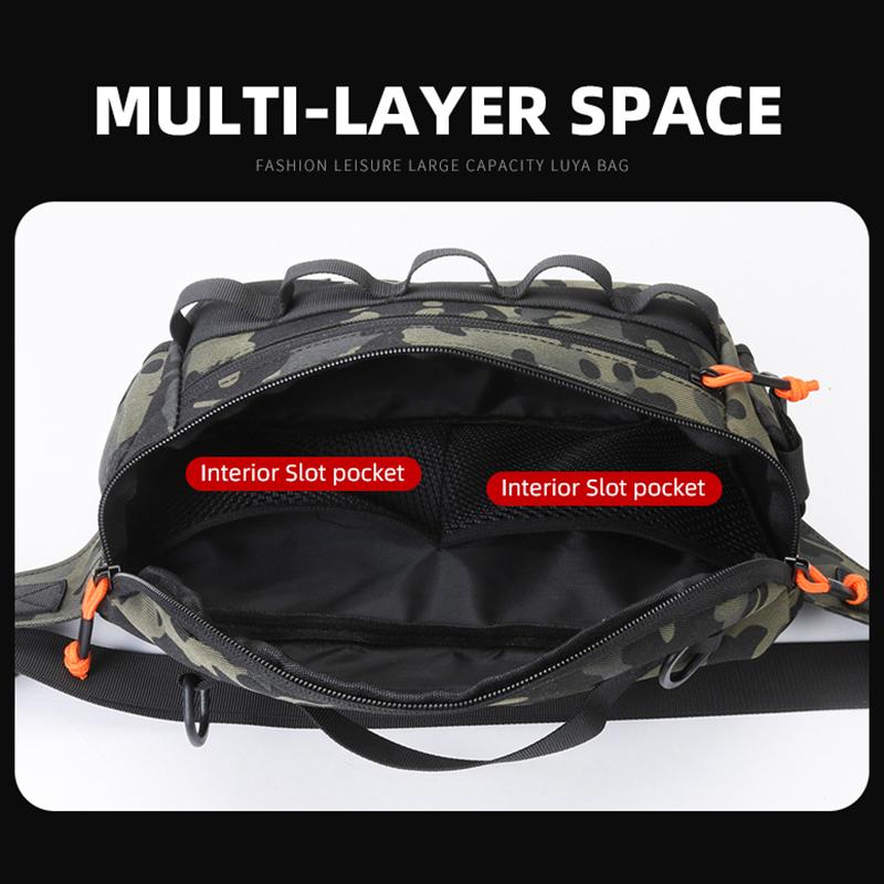Fishing Chest Waist Bag Outdoor Travel Sports Fishing Lure Bags Hunting Camping Hiking Cycling Pack Molle Rig Pouch