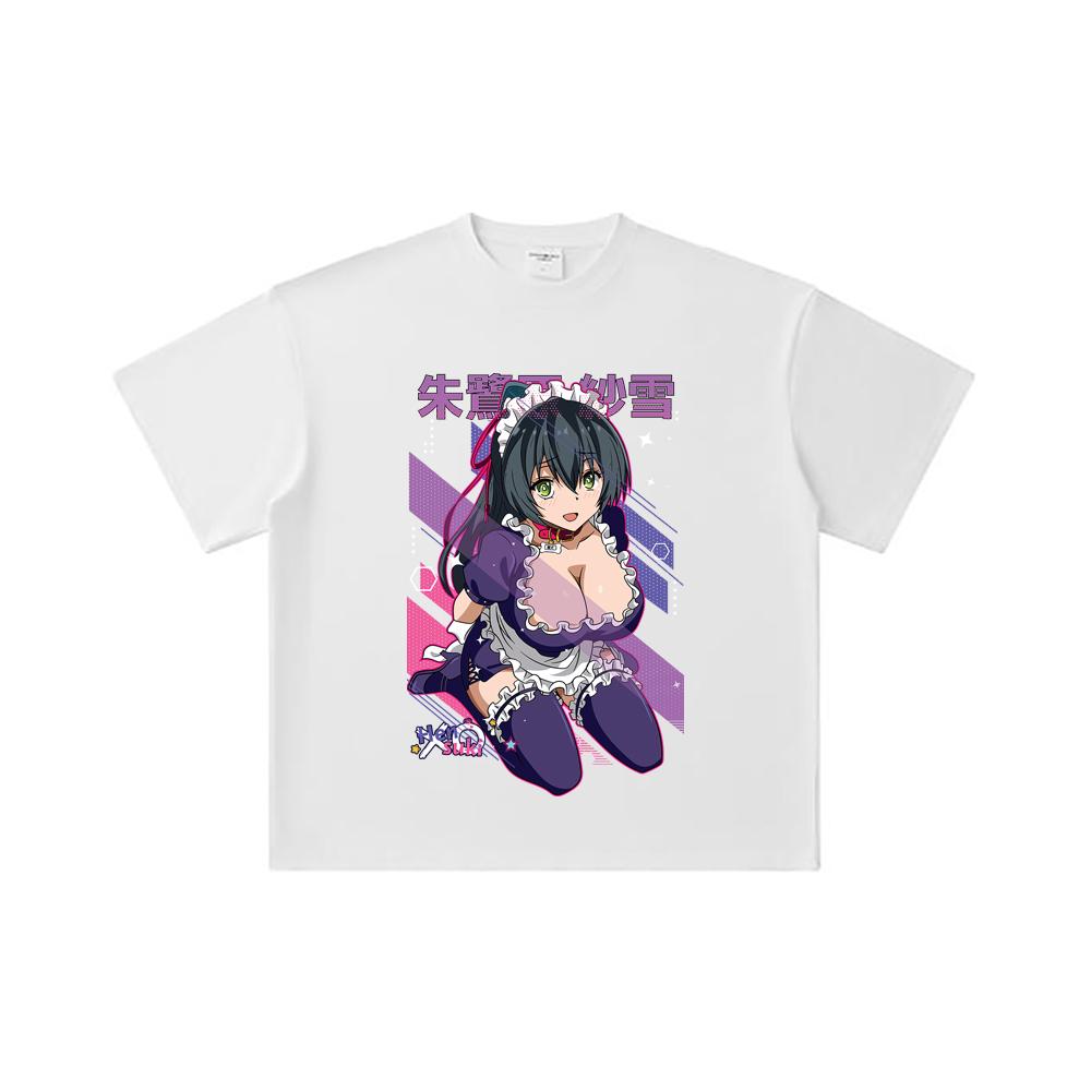 260 GSM Double Yarn 32 Count 100% Cotton Hensuki V1 Sayuki Print Unisex Heavy Cotton T Shirt