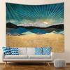 Abstract Mountain Geometric Print Tapestry Ins Sun Forest Landscape Wall Hanging Tapestry Home Bedroom Living Room Decoration
