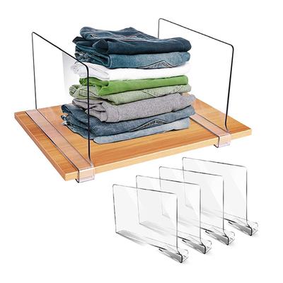 Clear Acrylic Closet Ράφι Διαχωριστικό Βιβλιοθήκης Οικιακής Χρήσης Ντουλάπα Ράφι Διαχωριστής Βιβλιοθήκης Διάφραγμα αποθήκευσης εμπορευμάτων
