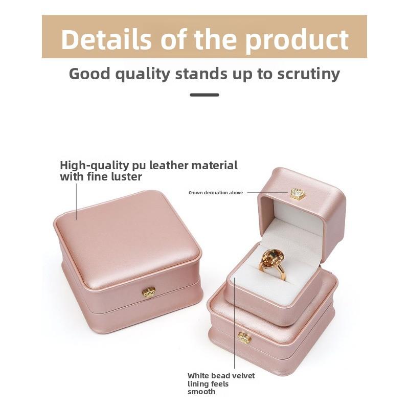 Jewelry box, slim waist crown ring box, jewelry necklace box, premium pendant necklace box