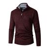 2024 Nuovi Cardigan con Zip Autunnali da Uomo Moda Casual Sociale Maglioni da Uomo Collo Alto Caldo Invernale Maglione a Maglia Uomo