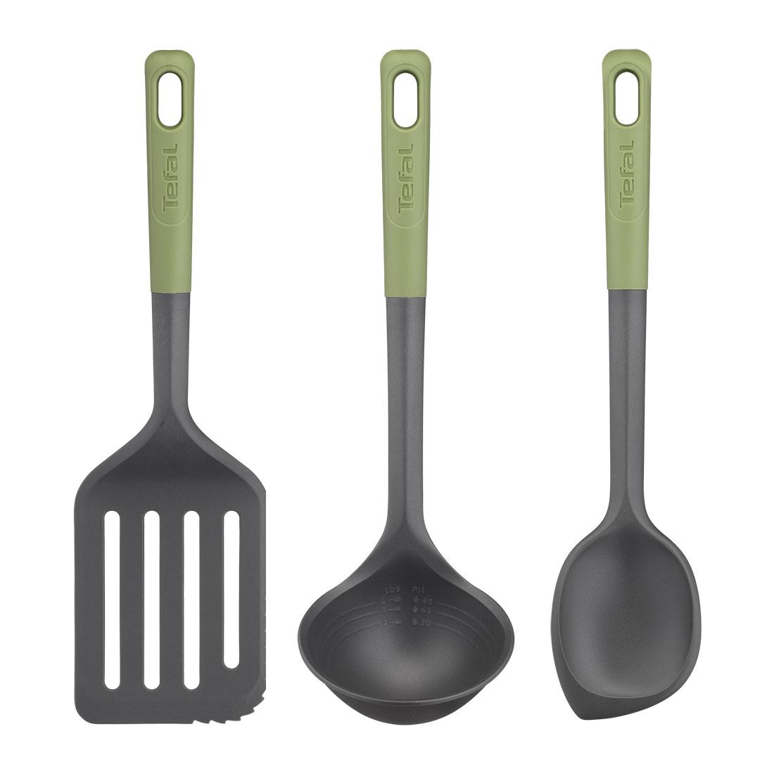 Tefal Essential 2IN1 Kitchen Cooking Utensils 3p BPA Free