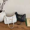 Modische PU-Schultertasche Polka Dot Große Kapazität Unterarmtasche Reißverschluss Leichte Umhängetasche Reisen