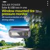 Solární TPMS Systém monitorování tlaku v pneumatikách Varování před teplotou Úspora paliva Se 4 externími senzory Monitor tlaku v pneumatikách auta