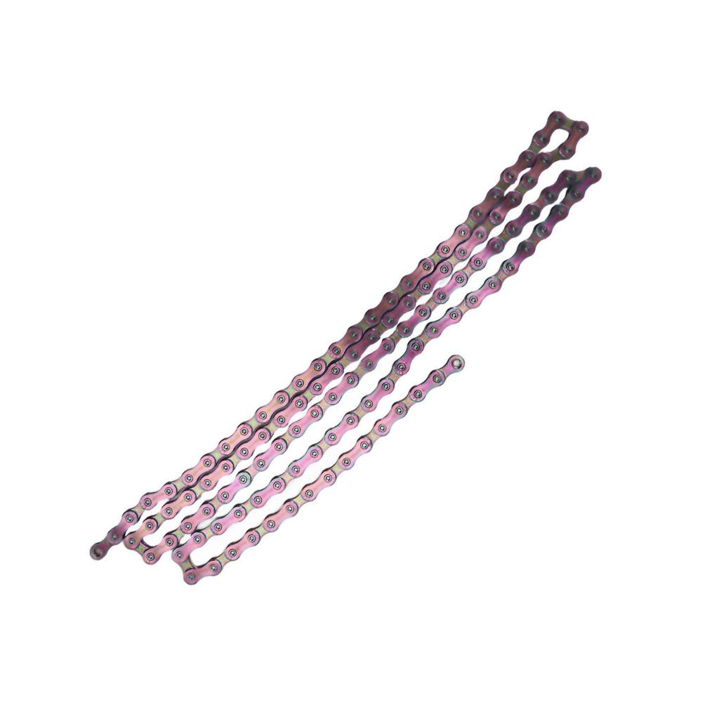 9 Speed Bicycle Chain Lightweight Alloy Steel Mountain Road Bike Chain with Chain Link Connector Colorful