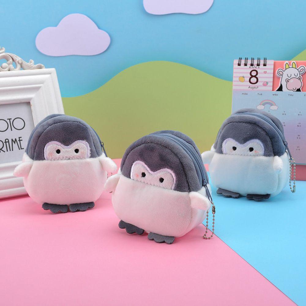Children Penguin Plush For Girls Zipper Purse Wallets Korean Money Bag Card Holder Women Coin Purse