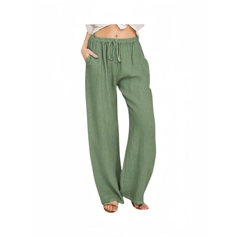 Summer and Autumn Casual Women's Wear In Europe, America, and Europe Large Loose Cotton Hemp Casual Pants