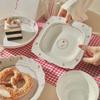 Ru Han Botanical Ceramic Dumpling Plate Set