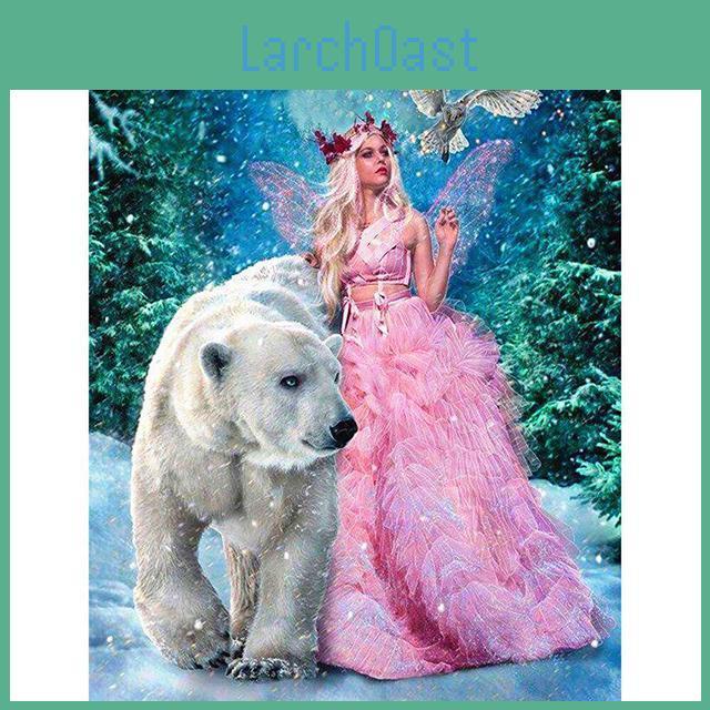 Girl Diamond And Portrait Mosaic Bear Full Round Drill Diamond Painting Embroidery