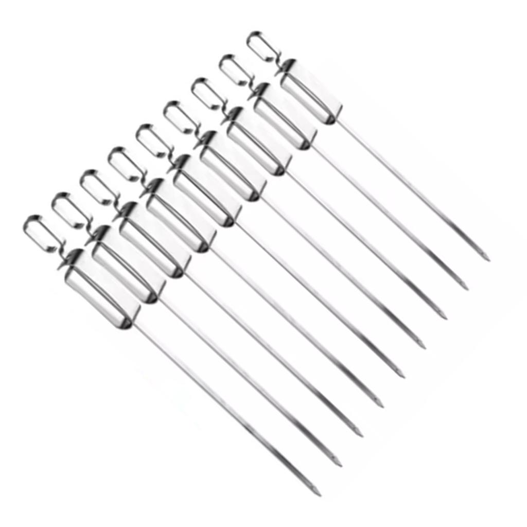 Barbecue Skewers Stainless Steel Roasting Sticks BBQ Accessories for Camping Grill Cooking