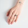 Bien Vetu Green Moissanite Ring 1 Carat Square Pavé 127