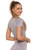 Women's Sports Top with Short Sleeves Comfortable Training MORAJ GREY L/XL