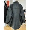 Demin Coat for Women Cotton Thickened Plush Autumn Winter Sleeve Oversize  Casual Zipper Throwback Jacket