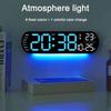 Ambient Lights Large LED Display Clock Electronic Alarm Clock  Living Room Decor