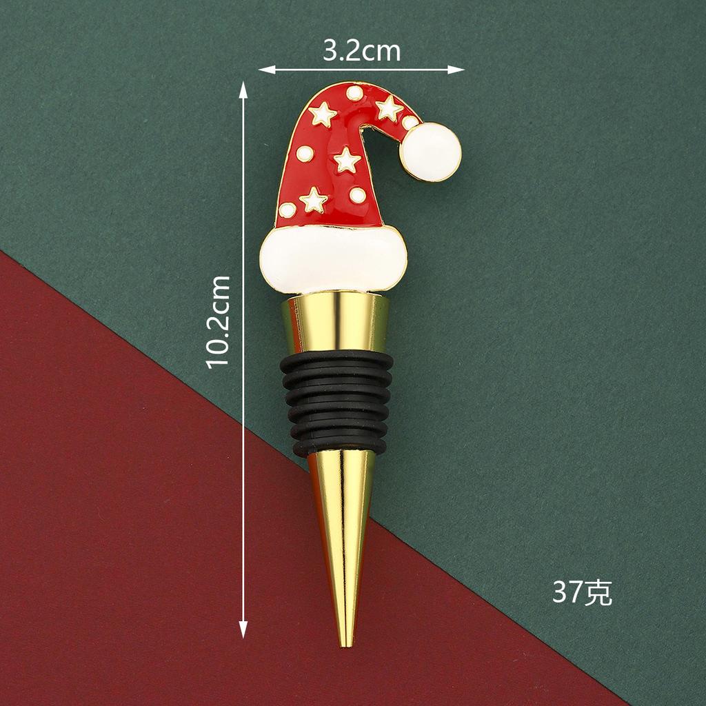 Christmas Wine Stopper Silicone Wine Beverage Bottle Cap Leak Proof Sealed Fresh Bottle Champagne Bottles Sealer Wine Seal