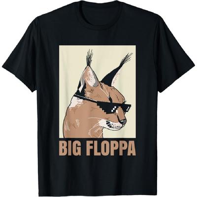 Big Floppa Meme Cat Caracal Cool Funny Cats Caracals Lover T-Shirt