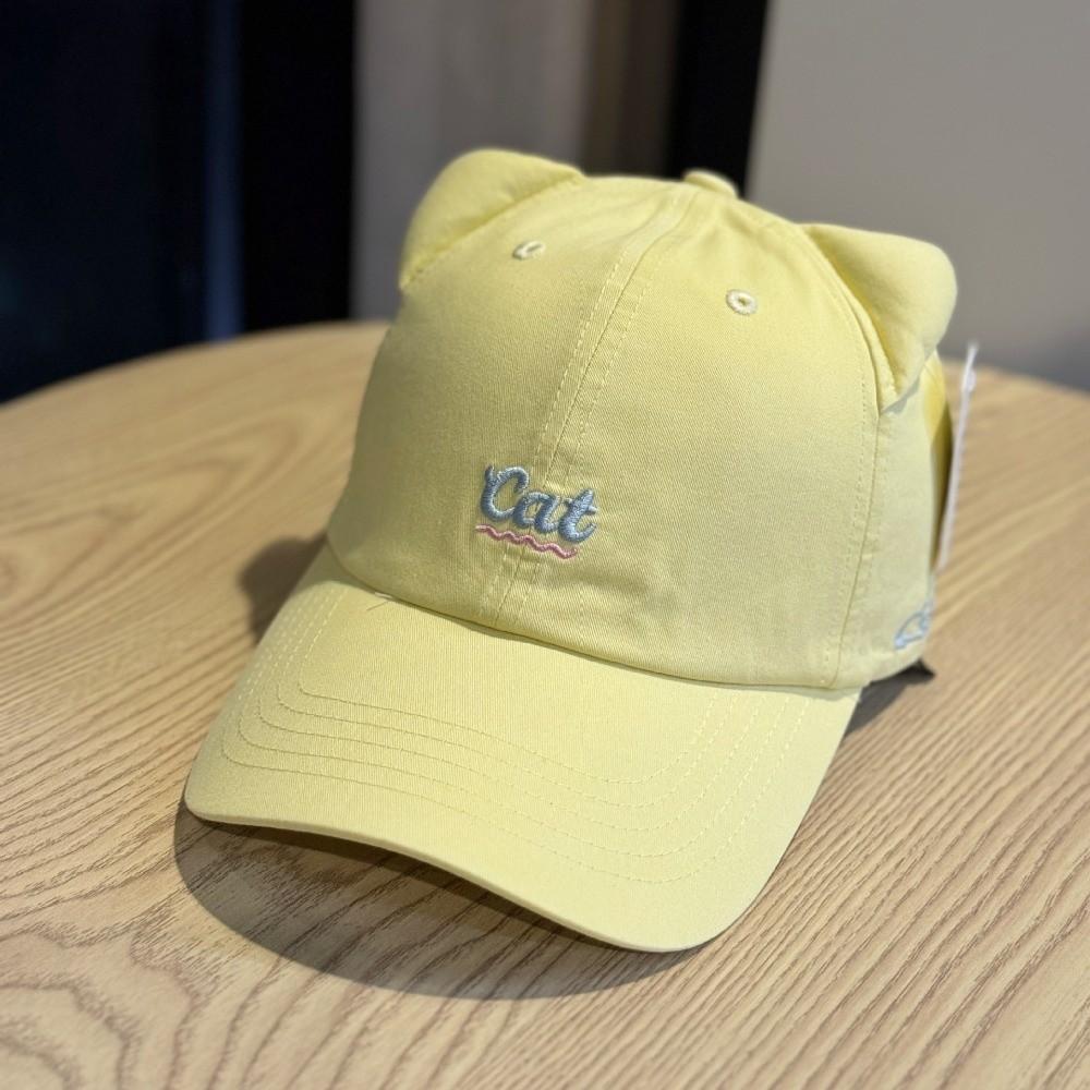 3D Cat Ear Cat Ear Baseball Cap Embroidery Letter Wide-brimmed Embroidery Letter Baseball Cap Breathable