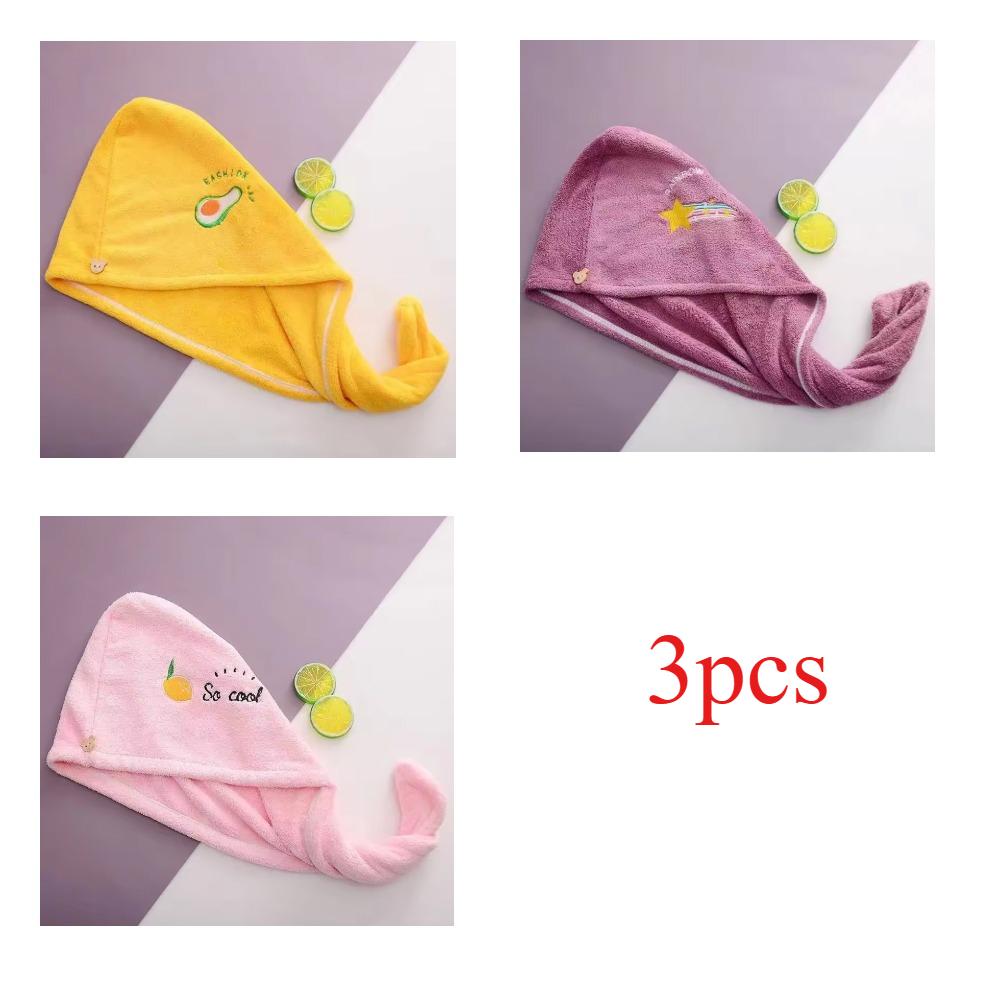 Luxury Microfiber Hair Drying Towel, Fast Dry Shower Cap Turban, Soft Head Wrap For Wet Hair, Bathroom Accessories Spa Towel Cap