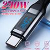 Digital Display Type C Cable 240W Super Fast Charging Cord Sturdy Nylon Braided USB-C Type-C Data Line for IPhone Samsung Xiaomi
