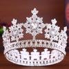 European and American Bride Crown Headwear High End Alloy Rhinestone Crown Hair Accessory  Miss World Beauty Pageant Hair Band Accessory