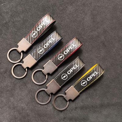 Carbon Fiber Car Keyring Keychain Luxury Leather Key Chain Pendant For Antara Astra Insigni Mokka Corsa Mokka Vectra Opc