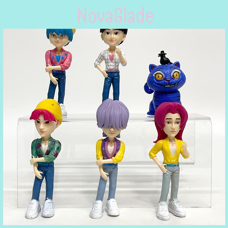 Kpop Demon Hunters Pvc Figurine Collection Set, Perfect Ornament For Fans And Collectors Home Office Decor