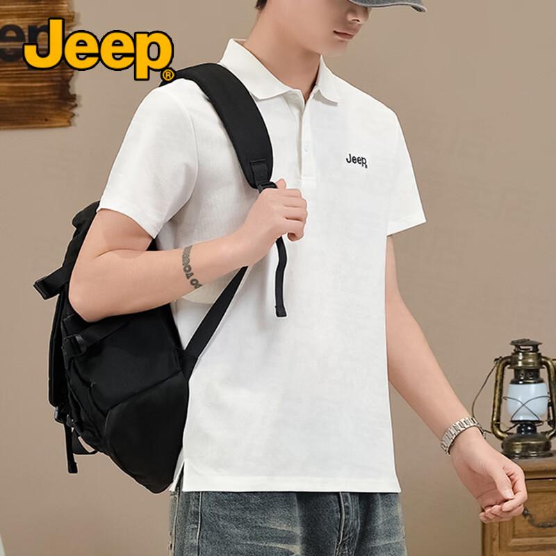 Jeep Men's Comfortable Elastic Polo Shirt
