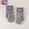 Women's Winter Faux Mink Fur Hand-Knitted Wool Gloves with Velvet Lining - Stylish and Warm