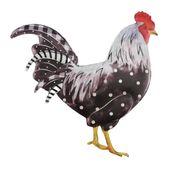 Metal Rooster Decoration Wall or Door Decor Rooster Sign Realistic Rooster Decoration for Farmhouse Living Room Porch Yard Decor