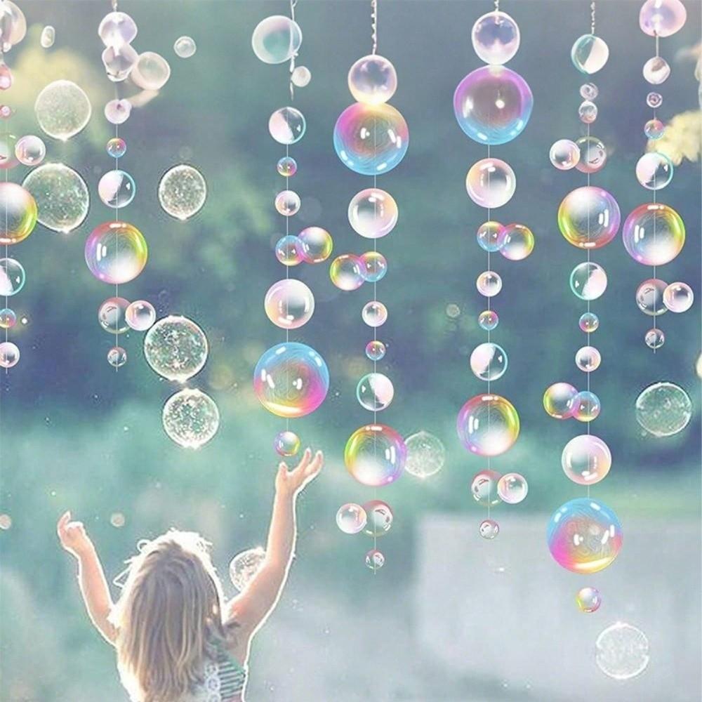 Transparent PVC Ocean Themed Party Decor 2m Party Favor Banners Bubble Hanging Banner Kids Party