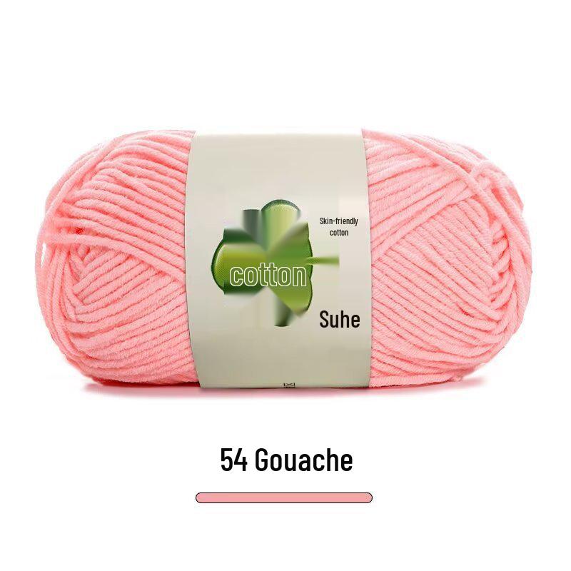 Combed Milk Cotton 5-Strand Yarn Pack for Hand-Knitted Scarves, Medium Thick, DIY Blanket Knitting, Crochet Material.