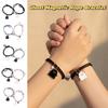 Halloween Cartoon Ghost Magnetic Rope Bracelet Love Heart Magnet DIY Beaded Rope  Gift for Friends