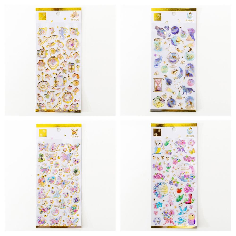 INS Magic Planet Crystal Epoxy Space Sticker Kawaii Transparent Three-Dimensional Handbook Diary Decoration DIY Children's Gift