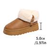 New Large-sized Snow Boots for Women, Short-top, Thick-soled, Warm and Thickened Cotton Shoes