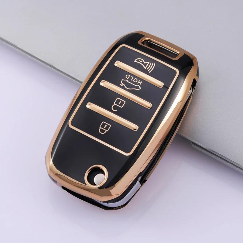 Shell Fob For KIA RIO 3 K2 K3 K4 K5 Sportege Picanto Optima Soul Ceed Sorento Forte Stinger Cerato TPU Car Flip Key Case Cover