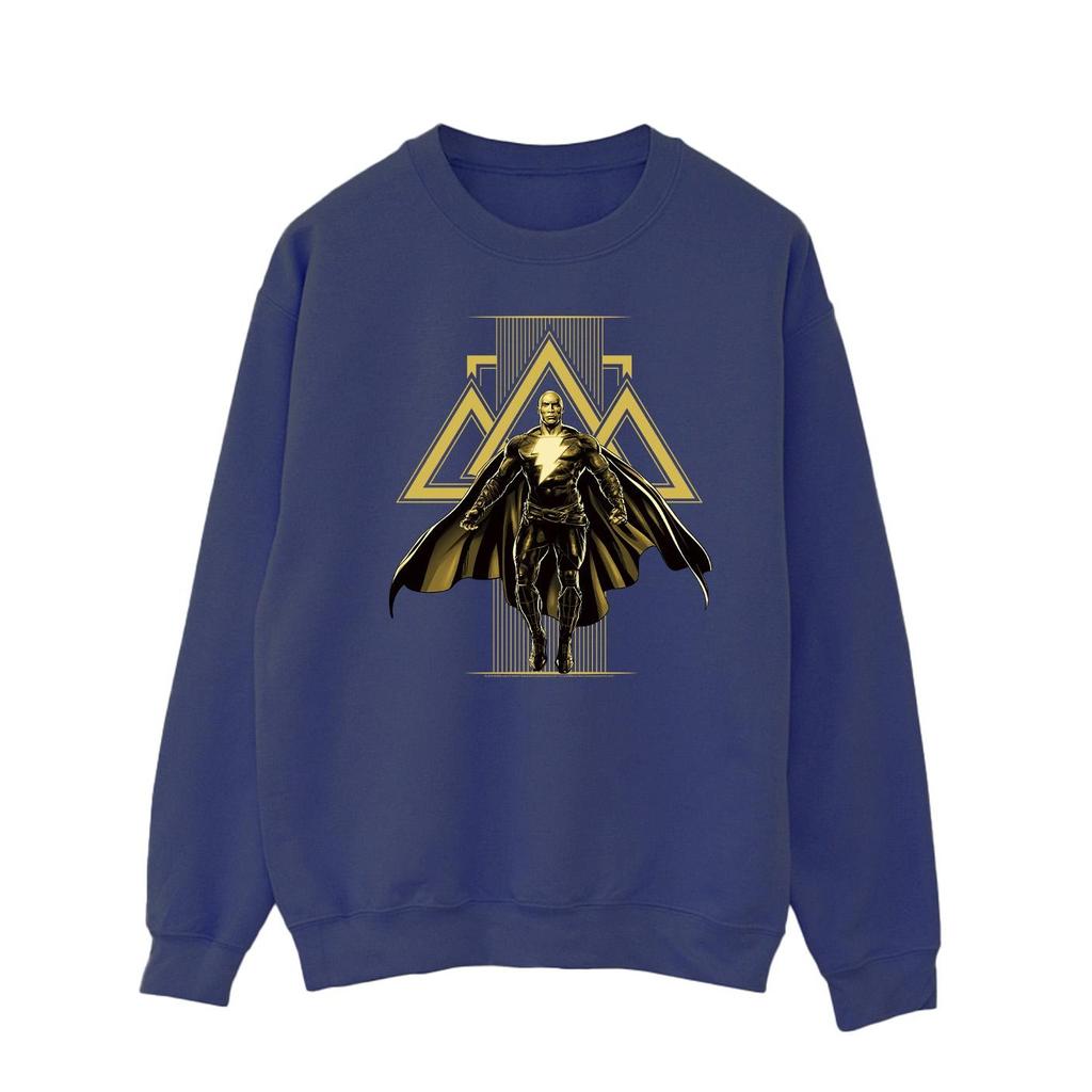 DC Comics Mens Black Adam Rising Golden Symbols Sweatshirt