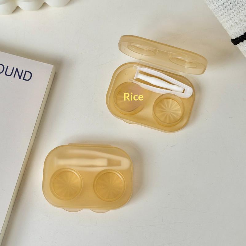 Contact Lens Case Multifunctional Integrated Organizer with Tweezers Waterproof Compact for Travel Home Office