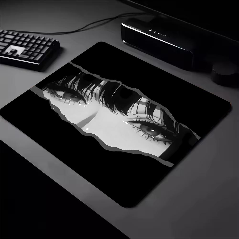 Cool Anime Girl Mouse Pad 18*22 Small Laptop Computer Office Table Mats Square Gaming Esports MousePad Non-Slip Rubber Desk Mat