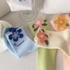 1 Pair Women Cotton Socks Sweet Tulip Flowers Socks For Girls Famale Japanese Harajuku Mid Tube Casual Socks