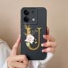 Phone Case For Redmi Note 13 Pro 4G 5G Elegant Letter Soft Liquid Silicone Full Coverage Protector For Redmi Note13 13Pro Fundas