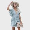 Bamboo Cotton Belted Backless Beach Cover-Up Dress