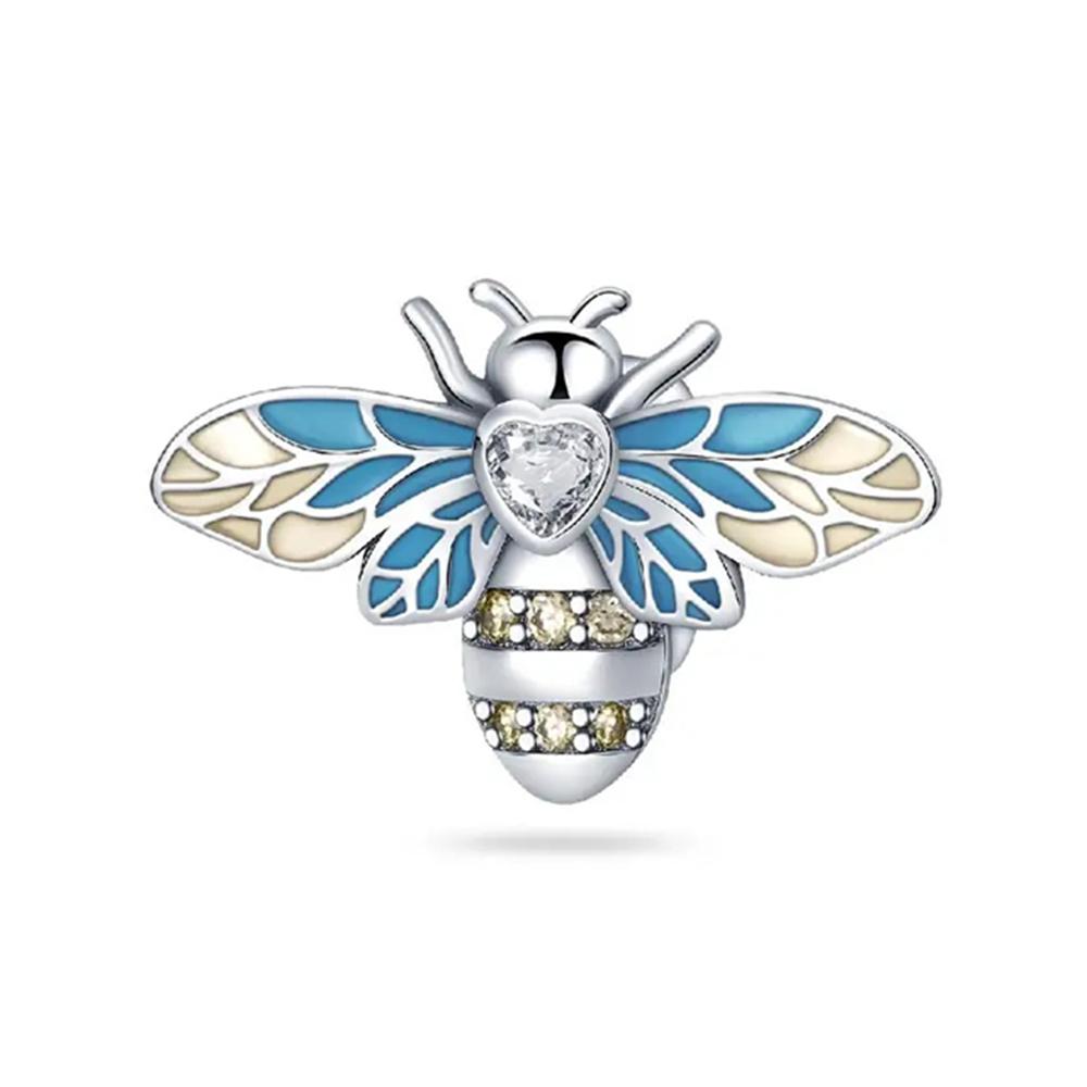 New Copper Butterfly Wreath Bee Pendant Bead Fit Original Bracelet Pandent Charms Bracelet Jewerly