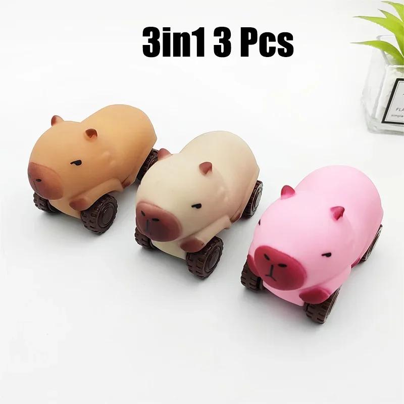 Squeeze Capybara Car Funny Gift Creative Cartoon Capybara Soft Mochi Stress Relief Kids Adults Fidget Vent Decorationaccessories