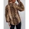 JKASHDK Women's Fashion Casual Spring Autumn Leopard Print Long Sleeve POLO Neck Blouses & Shirts