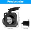 1/2Pcs 15 125V Amp Inlet Shore Power Flanged Receptacle NEMA5-15 RV Power Inlet With Waterproof Cover for RV Camper Car Trailer