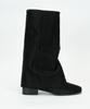 Three To Eighty Wrinkle Leather Boots (Black)
