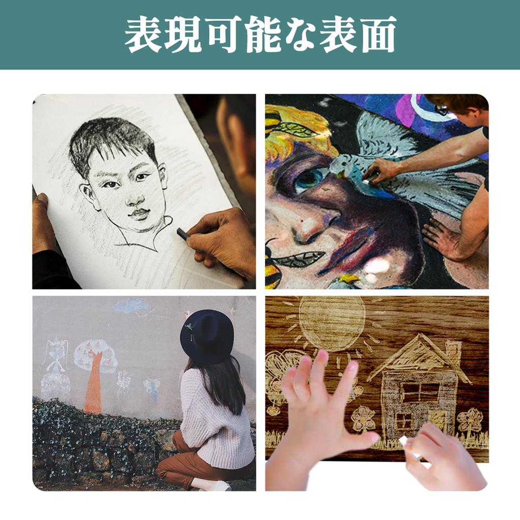 (24 Colors) HASHI Professional Non-Toxic Soft Pastel Set - Chalk Pastel Colors, Soft Long Pastels for Professionals